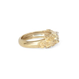 Twin Scorpion Ring / Elongated Hexagon Lab Diamond