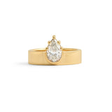 Front view of Varick Ring / Pear Lab Grown Diamond 1.01ct by Goldpoint Jewlery
