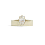 Front view of Varick Ring Oval Lab Diamond 1.03ct by Goldpoint Jewelry