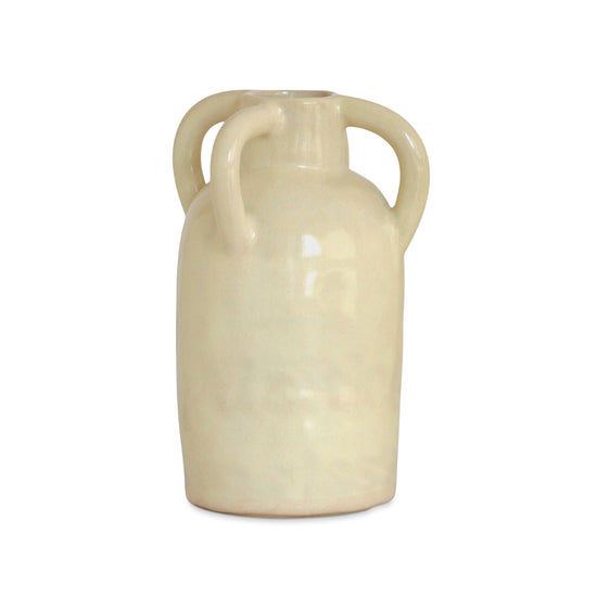 Organic Grecian Vase Small / Semi-Gloss Off White