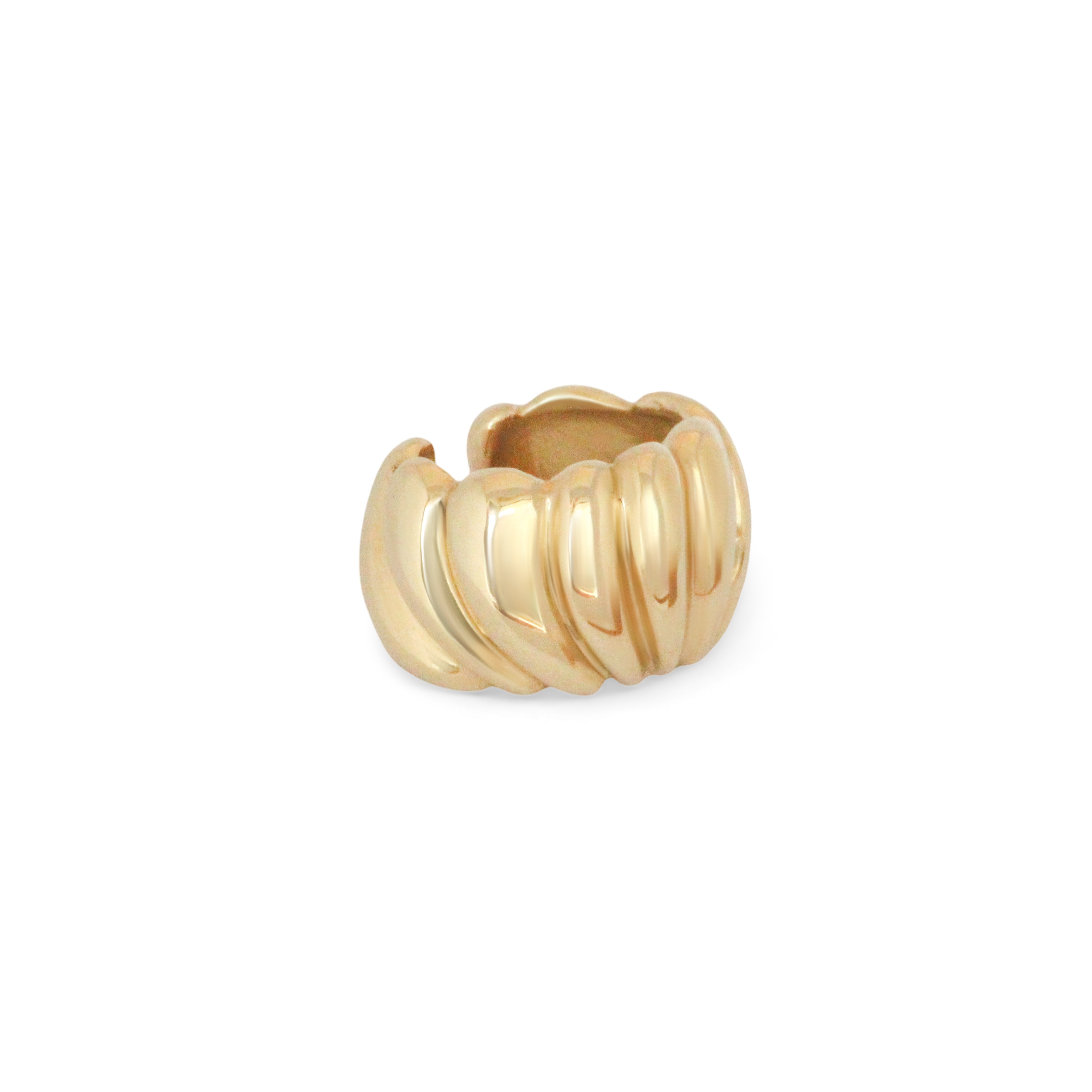 Side flat lay view of Venus Ear Cuff by Mon Pilar