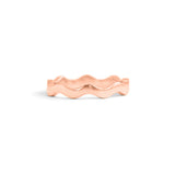 Front view of Waves Band / Thin in 14k rose gold by Goldpoint