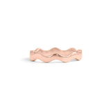 Front view of Waves Band / Thin in 18k rose gold by Goldpoint