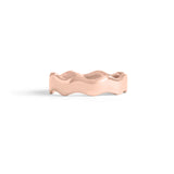 Front view of Waves Wide Band in 18k rose gold by Goldpoint Jewelry