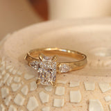 Lifestyle angled view of Wythe Ring Cushion Lab Diamond 1.58ct by Goldpoint