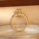 Lifestyle side profile view of Wythe Ring Cushion Lab Diamond 1.58ct by Goldpoint