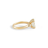 Side view of Wythe Ring Elongated Cushion Lab Diamond 2.1ct by Goldpoint Jewelry