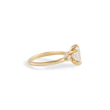 Side view of Wythe Ring Oval Lab Diamond 1.51ct by Goldpoint Jewelry