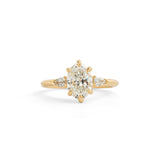 Front view of Wythe Ring Oval Lab Diamond 1.51ct by Goldpoint Jewelry