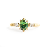 Front view of Wythe Ring Oval Sapphire 1.18ct by Goldpoint Jewelry