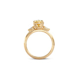 Side profile view of Wythe Ring Pear Lab Diamond 2ct by Goldpoint Jewelry
