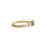 Side view of Wythe Ring Round Sapphire 0.69ct by Goldpoint Jewelry