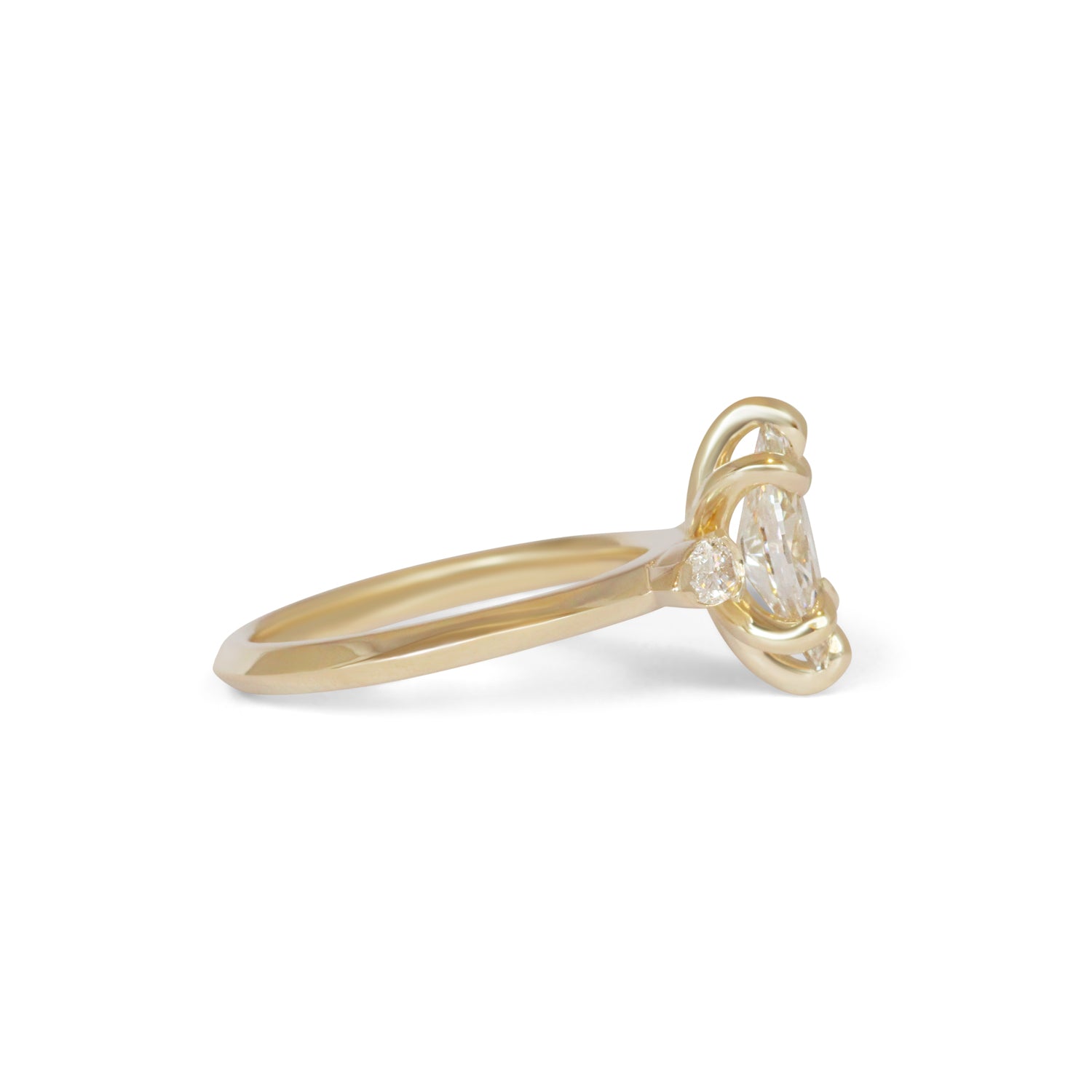 Side view of Wythe Ring Marquise Lab Diamond 1.04ct by Goldpoint