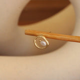 Amorphous Earring Bead Pearl Small Circle