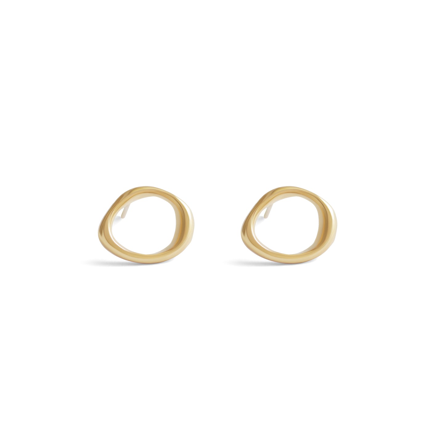 Two Amorphous Earring / Small Circle creating a pair