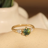 Lifestyle front view of Wythe Ring Round Sapphire 1.5ct by Goldpoint