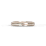 Front view of Cornice Band in 14k White Gold