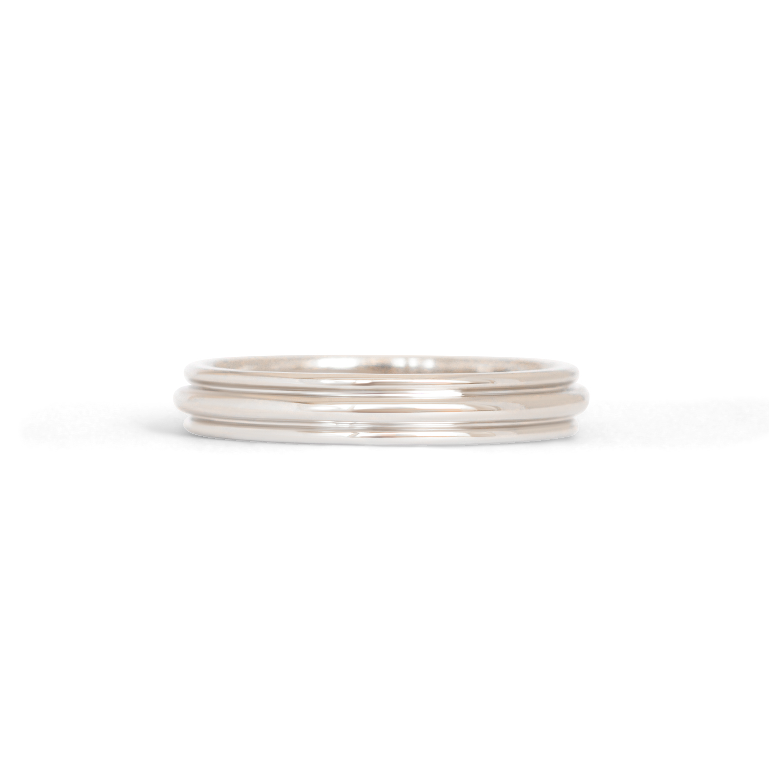 Front view of Cornice Band in Platinum