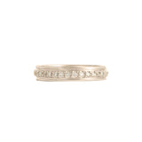 Front view of Cornice Band / Pave Round Natural Diamonds in 14k white gold