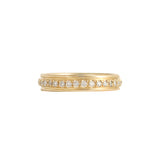 Front view of Cornice Band  Pave Round Lab Diamonds in 14k yellow gold