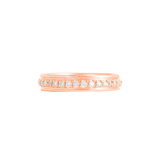 Front view of Cornice Band / Pave Round Natural Diamonds in 18k rose gold
