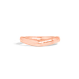 Front view of Ellipse Band 3mm Soft Curve / in 14k Rose Gold by Goldpoint Jewelry