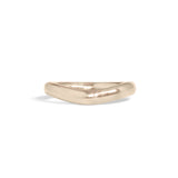 Front view of Ellipse Band 3mm Soft Curve / in 14k White Gold by Goldpoint Jewelry