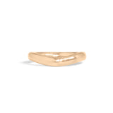 Front view of Ellipse Band 3mm Soft Curve  in 14k yellow gold by Goldpoint Jewelry