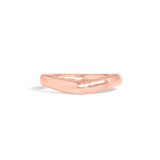 Front view of Ellipse Band 3mm Soft Curve in 18k rose gold