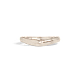 Front view of Ellipse Band 3mm Soft Curve / in 18k White Gold by Goldpoint Jewelry