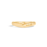 Front view of Ellipse Band 3mm Soft Curve  in 18k yellow gold by Goldpoint Jewelry