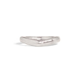 Front view of Ellipse Band 3mm Soft Curve in platinum