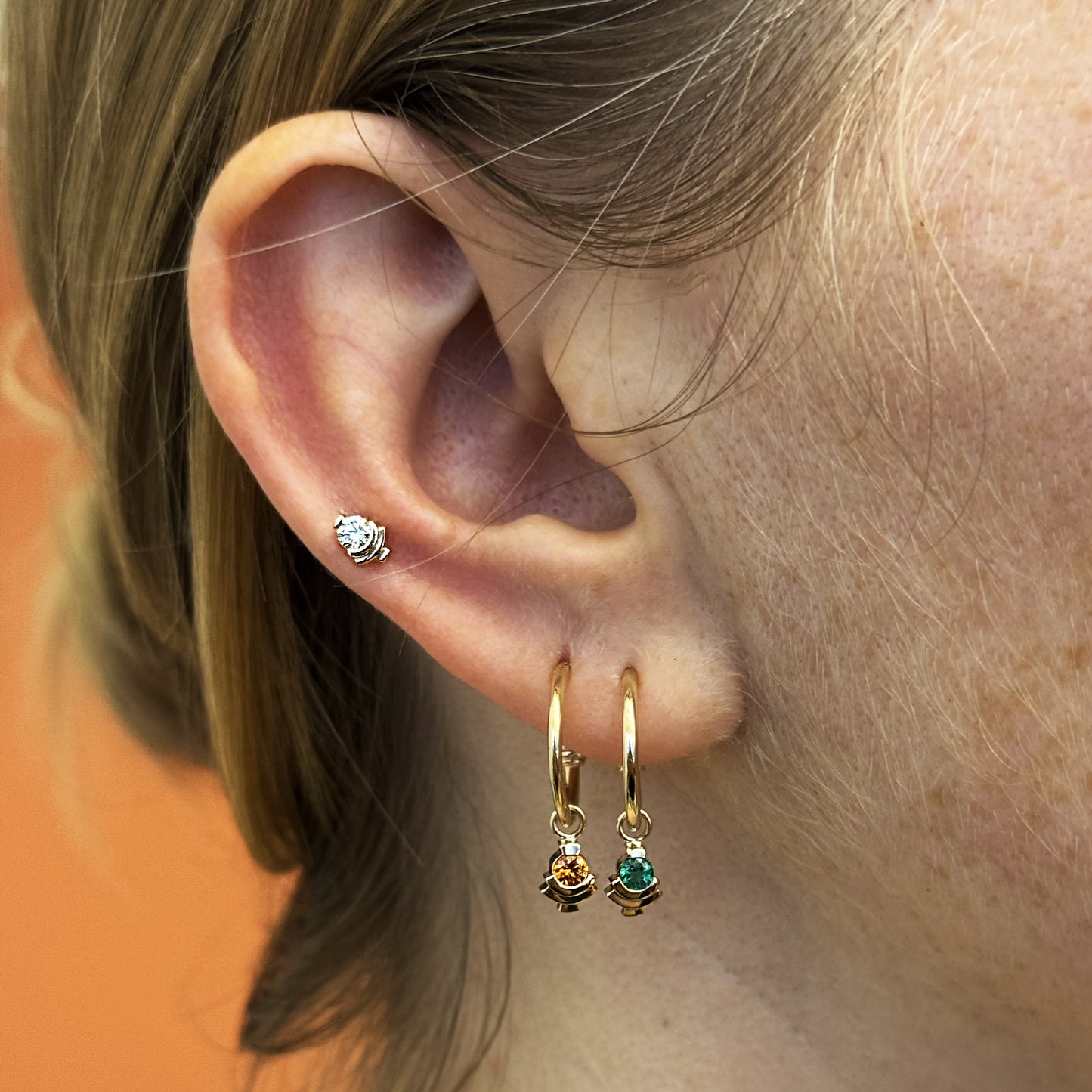 Step Mazunte Earring / Lab Diamond