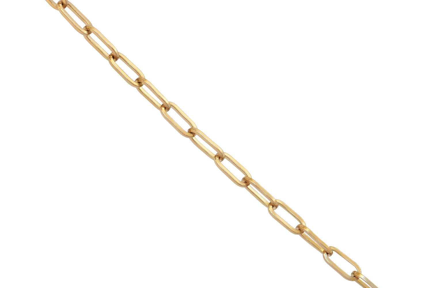 Close view of chain details on the Flat Paperclip II Chain 2.6mm