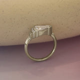 Alternate lifestyle side profile view of Kent Ring Pear Lab Diamond 0.62ct by Goldpoint