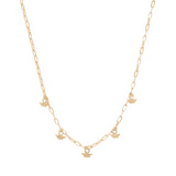 Step Pyramid Charm Necklace / Paperclip Chain