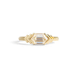 Front view of Kent Ring Hexagon Lab Diamond 1.14ct by Goldpoint