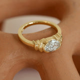 Lifestyle angled view of Kent Ring Oval Lab Diamond 1.03ct by Goldpoint