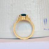 Lifestyle side profile view of Kent Ring Round Sapphire 1.34ct by Goldpoint