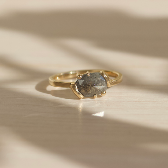 Miro Ring / Rose Cut Oval S + P Diamond 1.02ct - Goldpoint Studio - Greenpoint, Brooklyn - Fine Jewelry