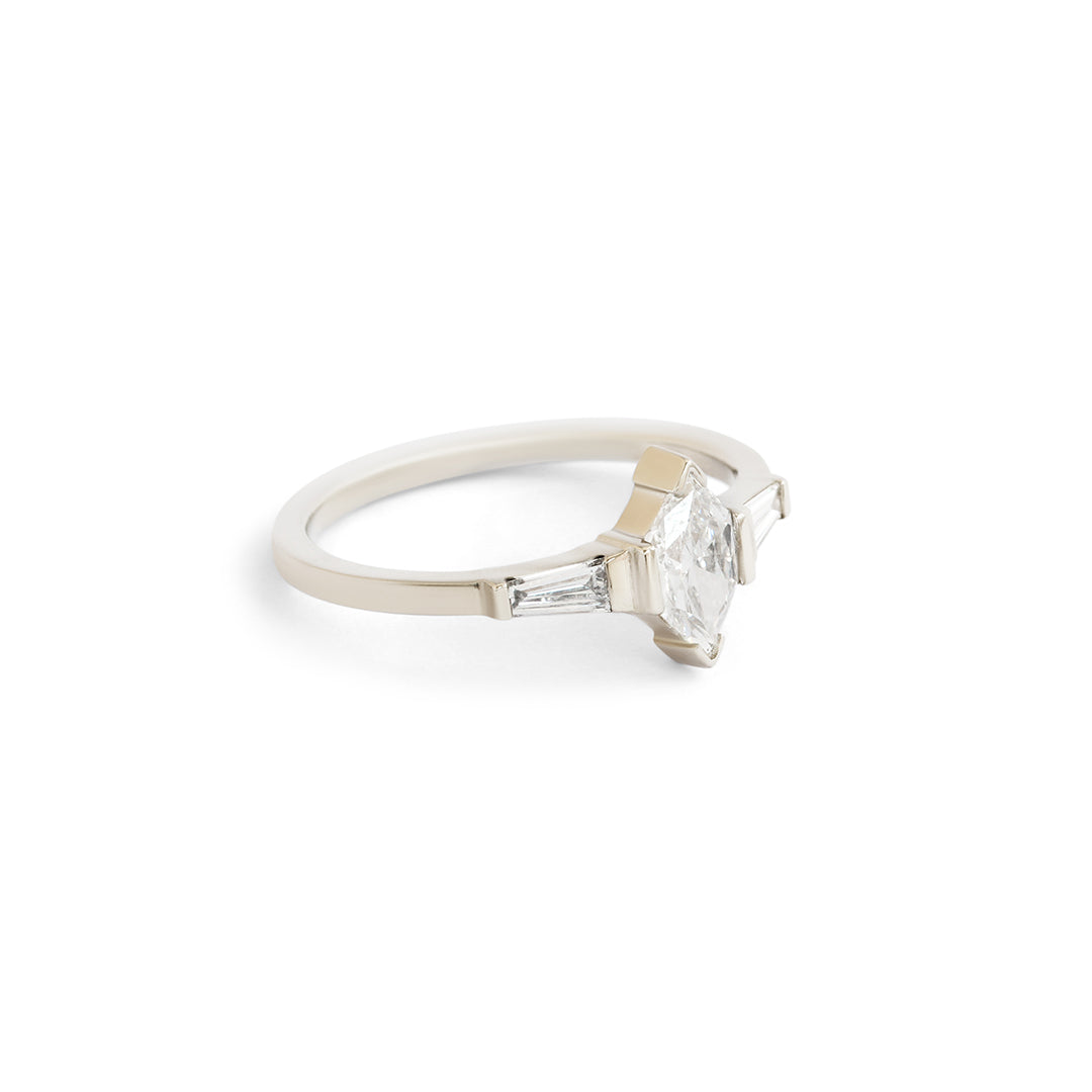 Deco Ring / Lab Duchess Marquise & Baguette Diamonds