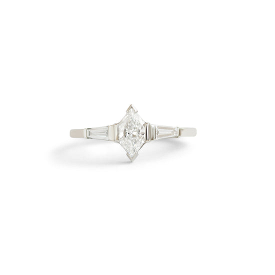 Load image into Gallery viewer, Deco Ring / Lab Duchess Marquise &amp;amp; Baguette Diamonds
