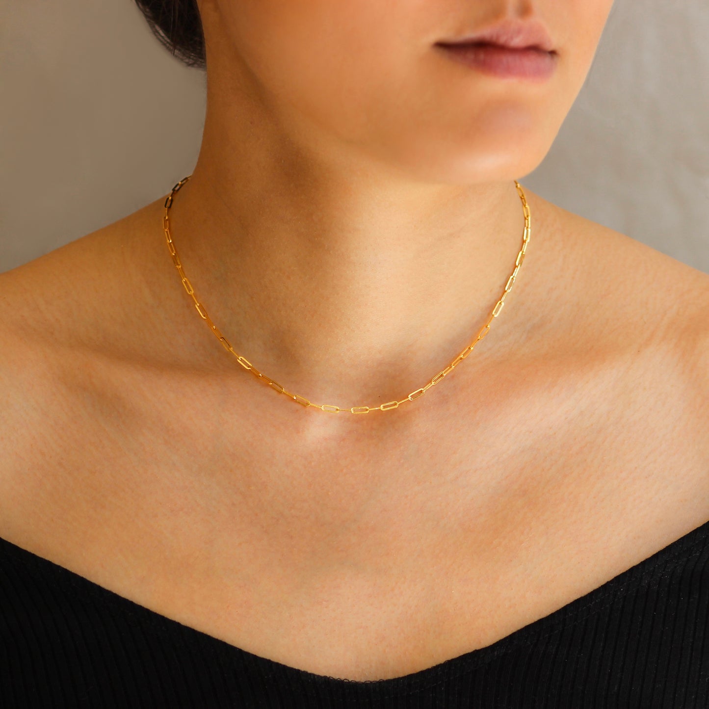 Flat Paperclip Cable Chain - Goldpoint Jewelry - Greenpoint, Brooklyn - Fine Jewelry
