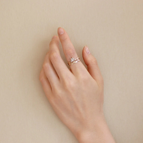 Horizon Ring / Trapezoid Diamond (.78ct) - Goldpoint Studio - Greenpoint, Brooklyn - Fine Jewelry