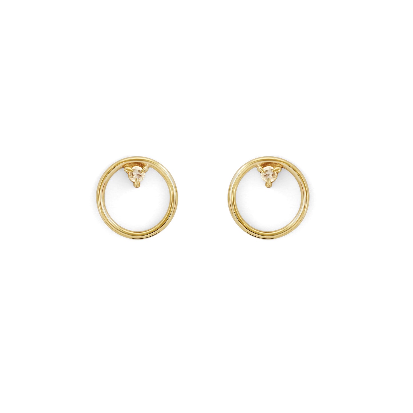 Aton II Earring / Rose Cut Diamond - Goldpoint Studio - Greenpoint, Brooklyn - Fine Jewelry