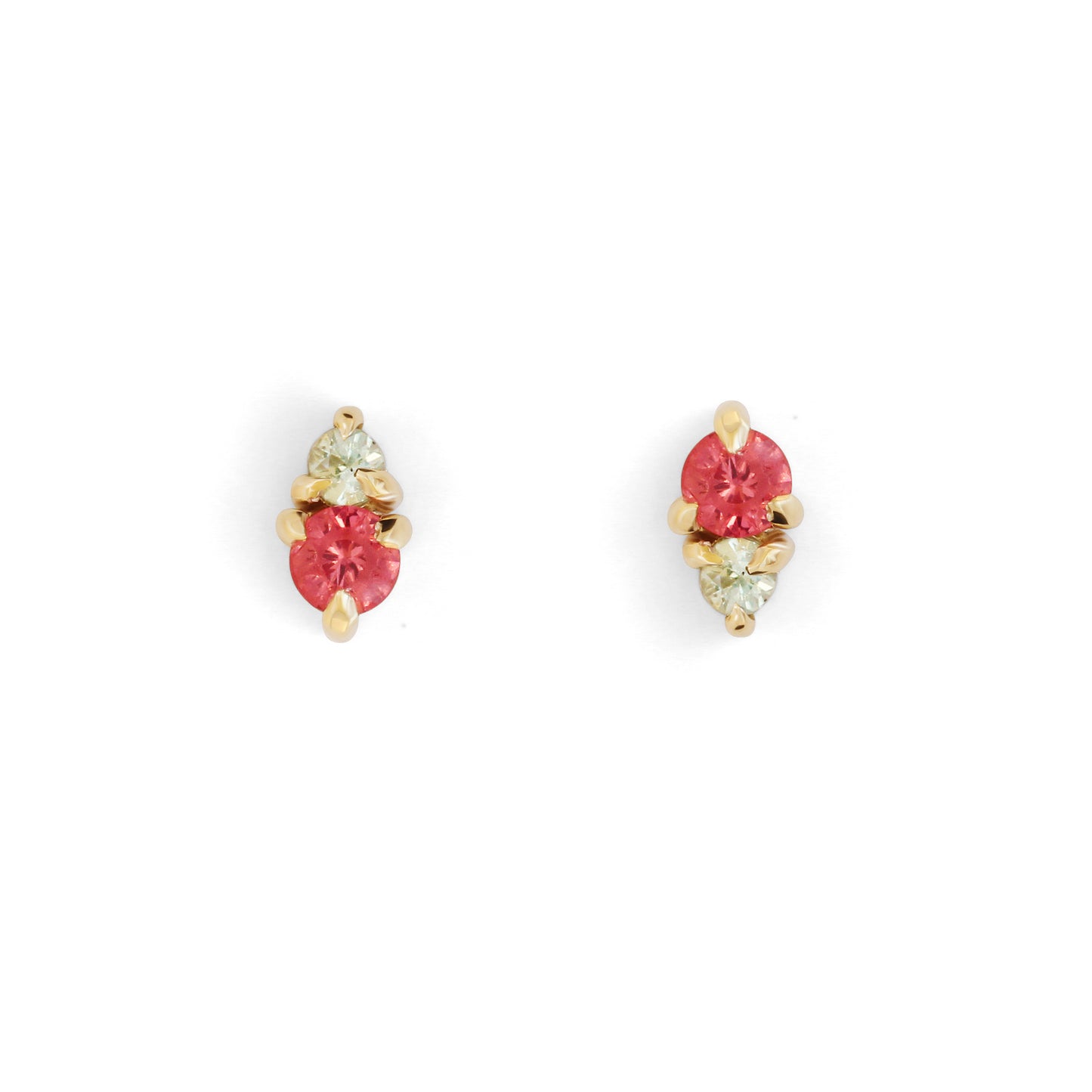 Points II Stud / Spinel + Sapphire - Goldpoint Studio - Greenpoint, Brooklyn - Fine Jewelry