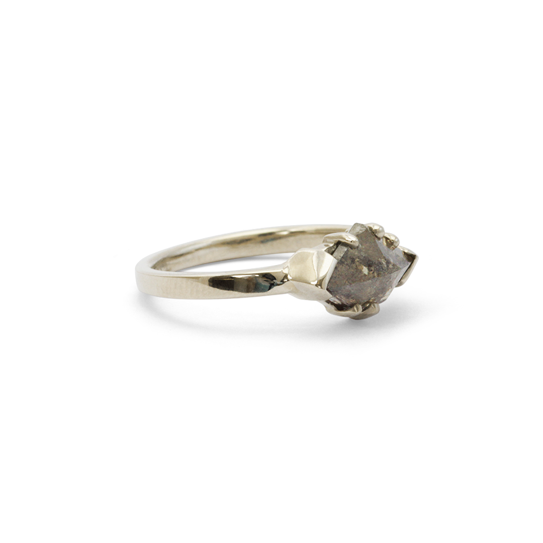 Load image into Gallery viewer, Miro Ring / Rose Cut Duchess S&amp;amp;P Diamond 1.65ct - Goldpoint Studio - Greenpoint, Brooklyn - Fine Jewelry
