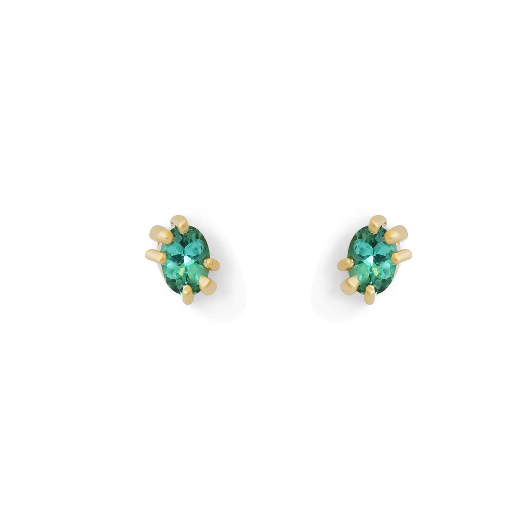 Miro Earring / Oval Green Tourmaline