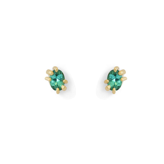 Miro Earring / Oval Green Tourmaline