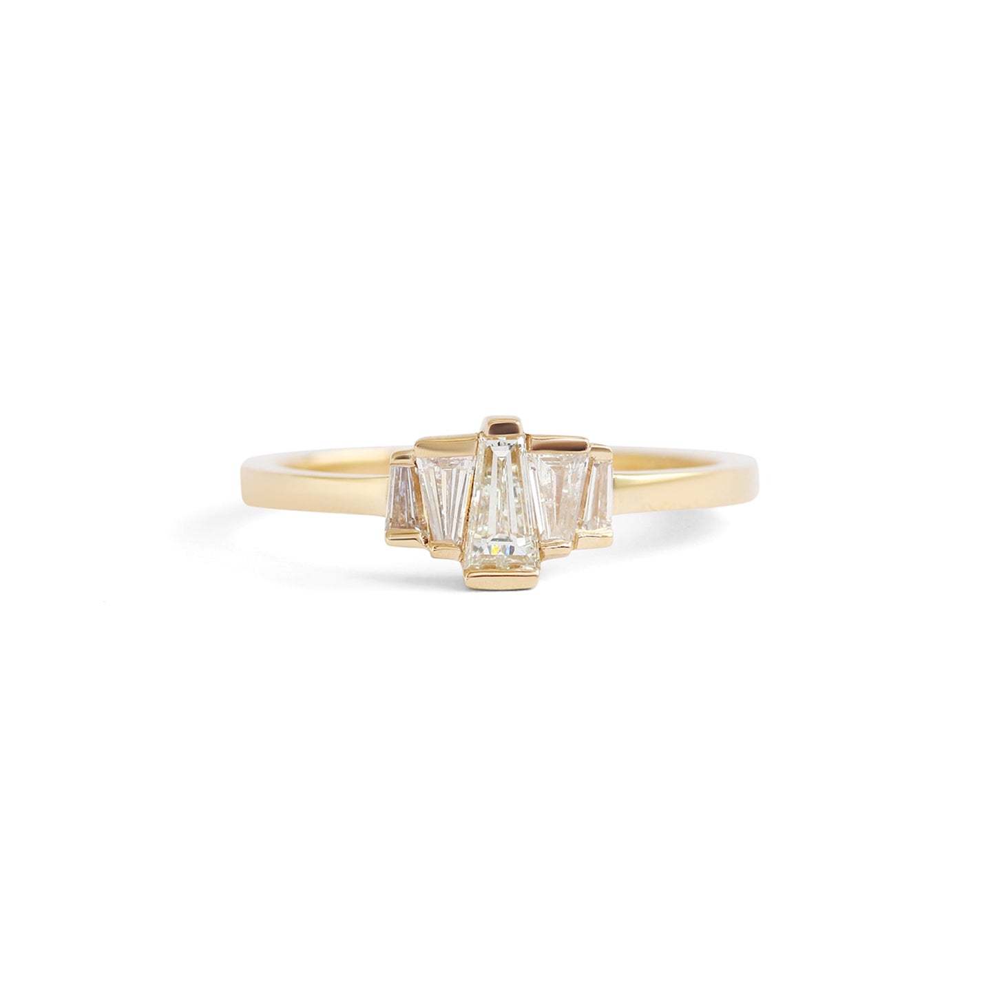 Mirrors Ring / Baguette Diamonds .5ct - Goldpoint Studio - Greenpoint, Brooklyn - Fine Jewelry